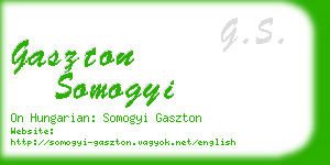 gaszton somogyi business card